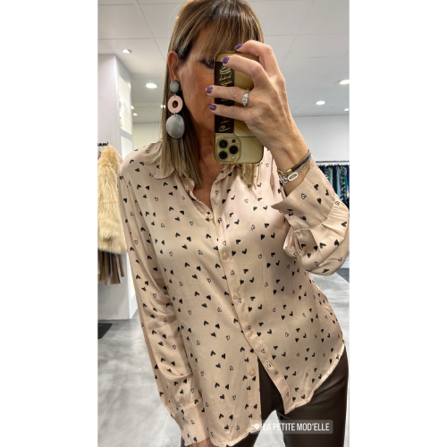 Chemise coeur rose - 23362269