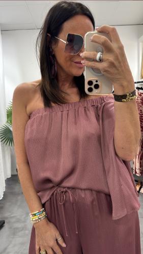 Top one shoulder mauve M9140T MR