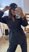 Ensemble tailleur noir bande côté 52315529 MM