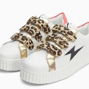 Basket blanc et noir léo LOUIE BK2752 WU