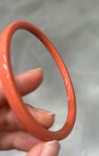 Bracelet jonc plat mini corail