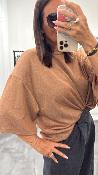 Sweat-shirt pailleté cognac TV58KDY IMPERIAL  