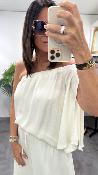 Top one shoulder blanc cassé M9140T MR
