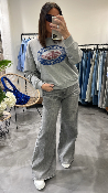 Sweat gris Hôtel Papillon 51029179
