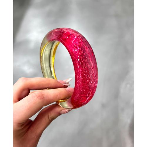 Bracelet jonc rose et jaune 