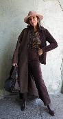 Pantalon velours ctel marron chocolat WJV026 NT