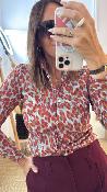 Chemise froisse  motif lopard WWV083 NT