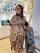 Robe longue chauve souris léopard ADJUINWC IMPERIAL