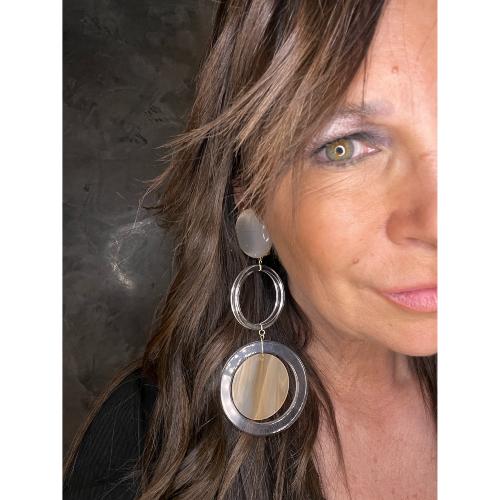 Boucles Oreilles romane transparent