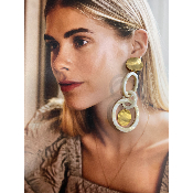 Boucles Oreilles clips métal acétate Canada