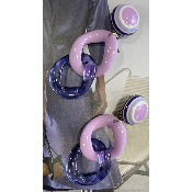 Boucles Oreilles clips mailles lilas Athènes 