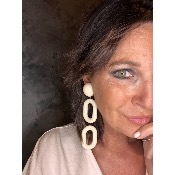 Boucles Oreilles beige