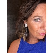 Boucles Oreilles transparent blanc