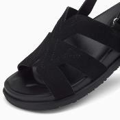 Sandales plates black SALLY 2790 WU