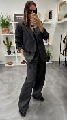 Veste Blazer anthracite et lignes grises SILLY G&M
