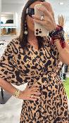 Robe longue chauve souris léopard ADJUINWC IMPERIAL