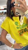 Sweat fin jaune SANDY MHJ