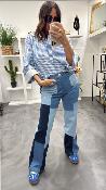 Pantalon jeans PATCHWORK BB 