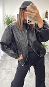 Veste bomber simili noir KXGI1134 KKS