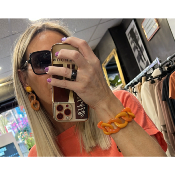 Bracelet maillons orange Barcelona