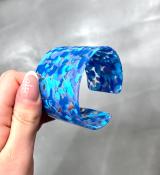 Bracelet manchette bleu