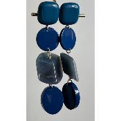 Boucles Oreilles bleu 