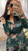 Robe longue à imprimés Beatrice verte 442744 WHITE STUFF 