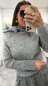 Pull col nœud gris MRK691 MR