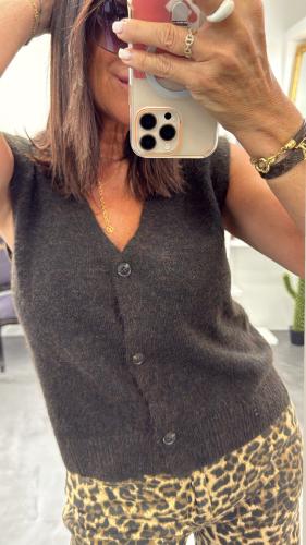 Gilet sans manches chocolat SANTA G&M