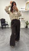 Pantalon à pinces marron STORY G&M