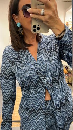 Veste blazer éclair bleu 50686229