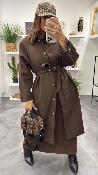 Manteau long chocolat SCOTT GM