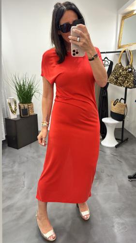 Robe longue rouge PEACE G&M