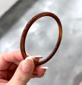 Bracelet mini jonc marron