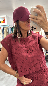 Top broderie bordeaux 053-210091 BSB