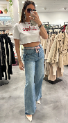 T-shirt à strass blanc 50961119 MM