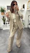Veste Blazer grège et lignes beige SILLY G&M