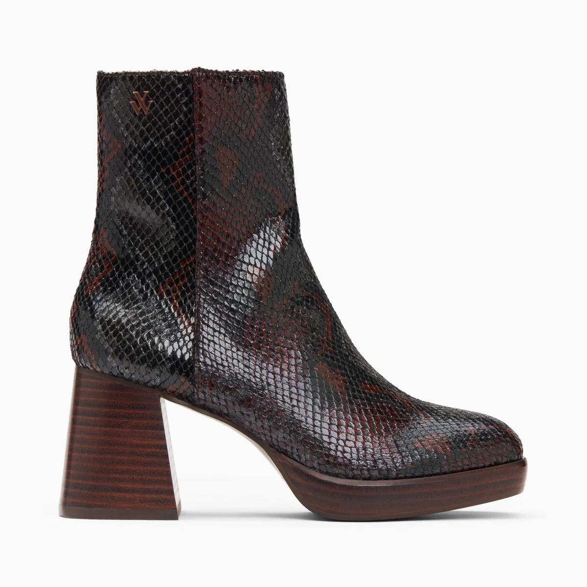 Bottines serpent marron deals
