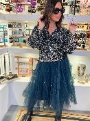 Jupe longue tulle paillettes 10610752 BELL