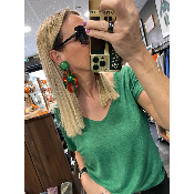 Boucles Oreilles clips ovale Arlequin