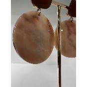 Boucles Oreilles Julia acétate beige