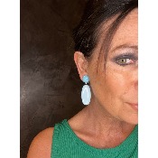 Boucles Oreilles maldives bleu ciel