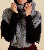 Pull poncho court Gris MARO EK