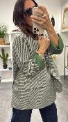 Veste Blazer oversize beige et vert  JQ44KEH IMPERIAL