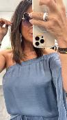 Top one shoulder bleu jean M9140T MR