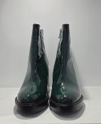 Bottines cuir verte IRIS