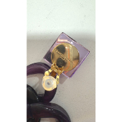 Boucles Oreilles maillons violet noir miroir
