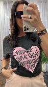 T-shirt  strass gris 50959129 MM