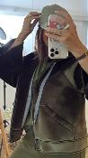 Manteau en velours vert M6241G MR