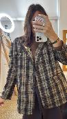 Veste Blazer oversize à carreaux marron et beige JDFNYEMP DIXIE